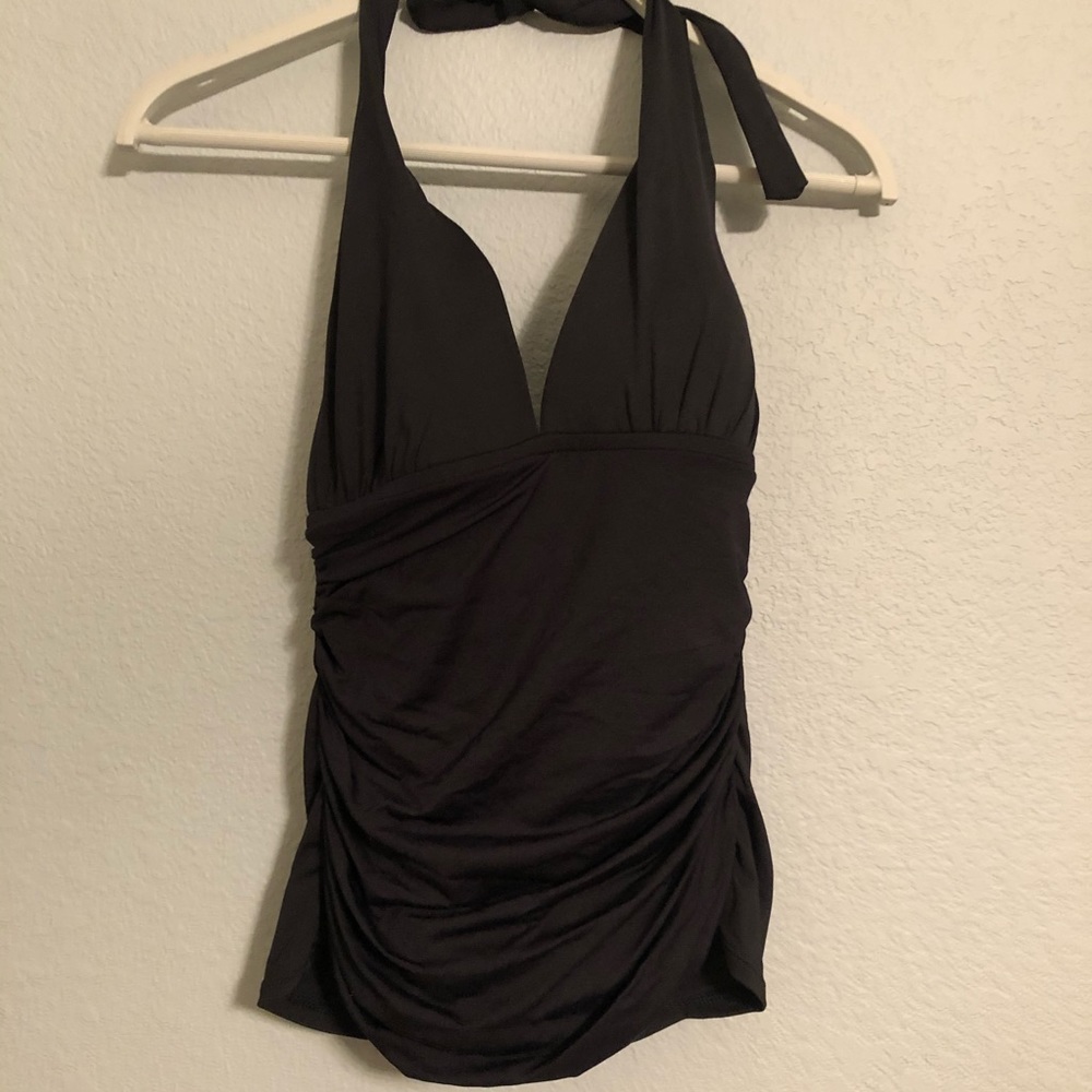 La blanca black halter top swimsuit